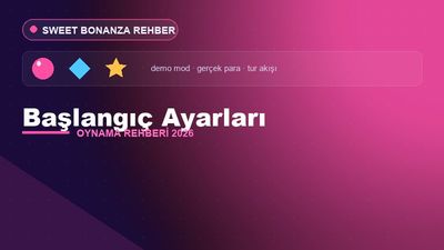 Sweet Bonanza Başlangıç Ayarları – Sweet Bonanza Oyna 2026